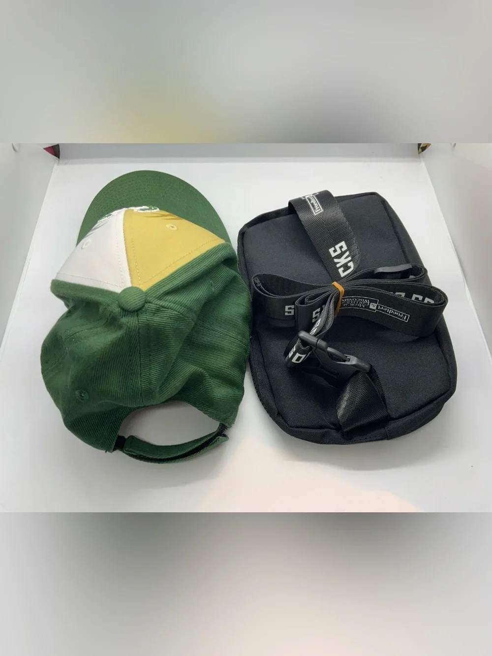 Milwaukee Tri-Panel Logo Cap and Pouch Set - Green/Gold/White
